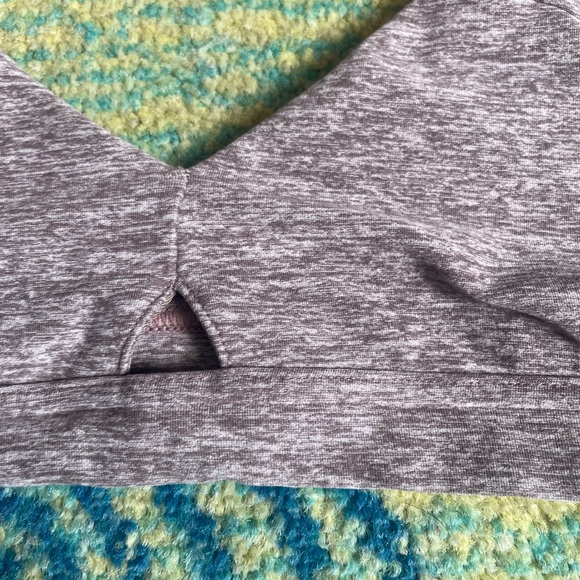 ALO Yoga Alosoft Keyhole Lounge Bra in Taupe - Picture 6 of 6